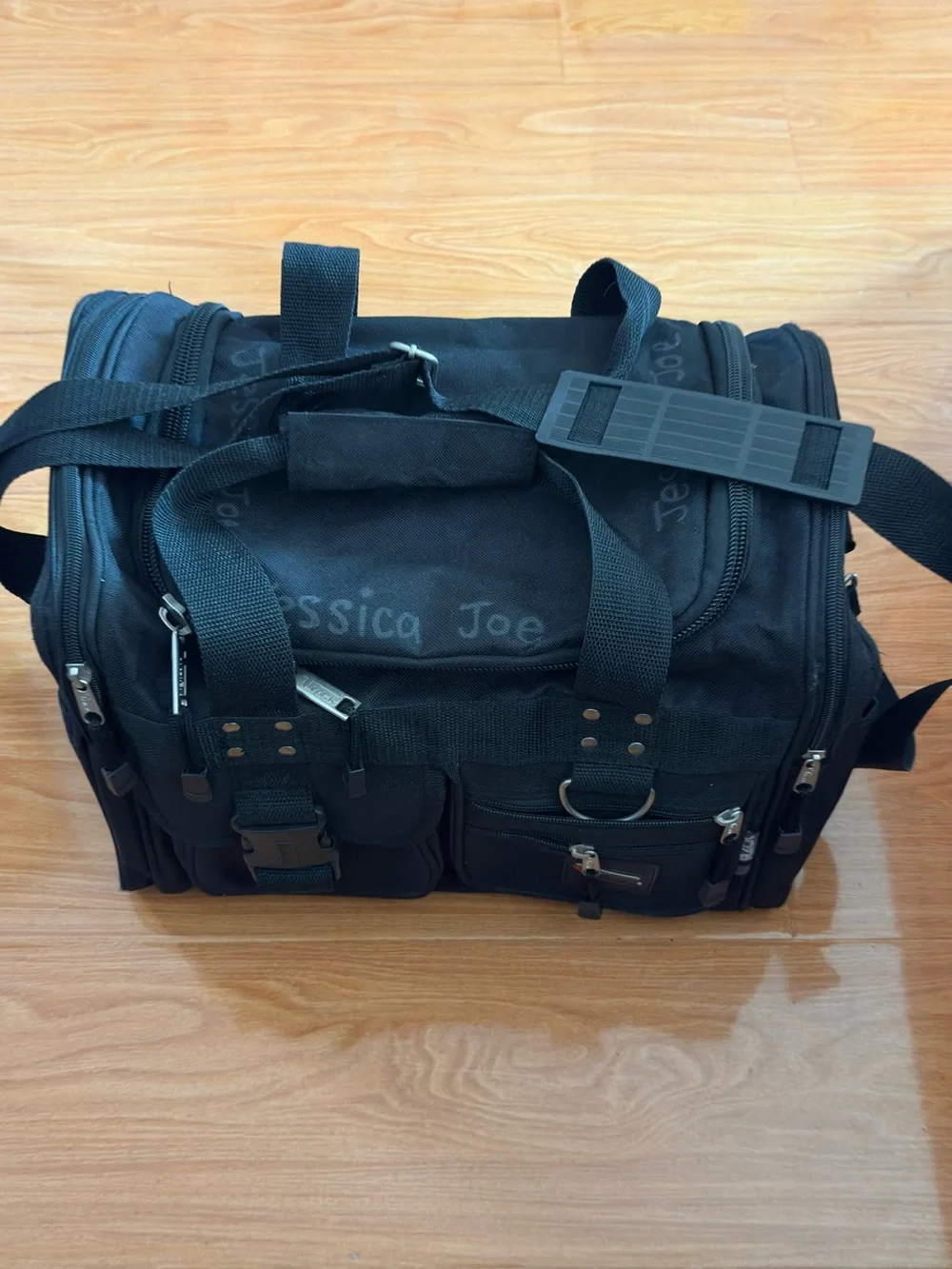 Pre Own Black Gym Bag-15”x10x11”